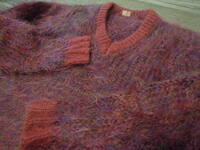 80's メンズビギ MEN’S BIGI　vネック モヘアセーター wool sweater/42
