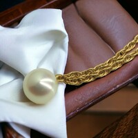 MIKIMOTO　ミキモト　シンプルな極上天然アコヤ本真珠ブレスレット　K18YG パール7.4mm珠　17cm