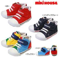 即決です！【ミキハウス】新品未使用♪mikihouse 13cm ｍロゴ☆キャンバス☆セカンドシューズ 靴 男の子 女の子 カラー：インディゴブルー