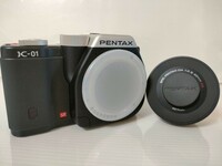 PENTAX ペンタックス ミラーレス K-01 レンズキット smc PENTAX-DA 40mm F2.8 XS ブラック×ブラック