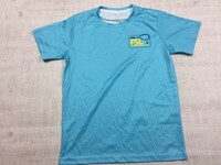 USA製 テニス スカッシュ FUJAIRAH's PANTHERS スポーツ ドライメッシュ 半袖Tシャツ カットソー メンズ L 水色