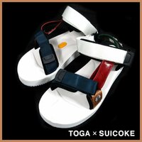 ≡★TOGA(トーガ)×SUICOKE(スイコック)♪スポーツフラットサンダル♪ホワイト系♪サイズ24.0cm♪レディースフラットサンダル