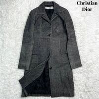 【美品】Christian Dior クリスチャン ディオール コート トロッター グレー系 高級 名作 07AW