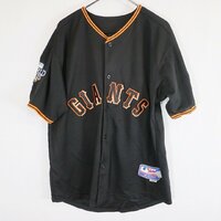 SALE///// majestic MLB ジャイアンツ ゲームシャツ ベースボール プロチーム スポーツ ブラック ( メンズ 48 ) N2859
