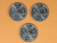 ！！2005 年日本国際博覧会記念 500 円ニッケル黄銅貨（ 愛知万博 ）3 枚のセット！！