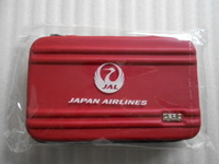 【未開封　未使用】JAL　日本航空　ビジネスクラス　アメニティケース　（赤色）　ゼロハリバートン　
