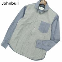 Johnbull ジョンブル 通年 Makerhood Shirt★ 長袖 切替 チェック シャツ Sz.SS　メンズ 日本製　A4T01214_2#C