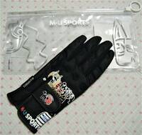 M・U スポーツ　MIEKO UESAKO/MU SPORTS　ゴルフ用手袋・グローブ　黒色　サイズ S/17～18㌢　指先あり　定価 4,950円