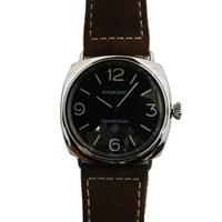 【天白】パネライ ラジオミール ベース ロゴ PAM00753 ブラック SS レザー 手巻 メンズ 腕時計