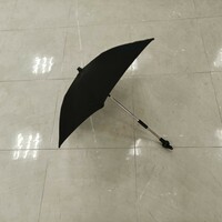 中古 美品 BABYZEN yoyo専用パラソル UPF50+ ベビーゼン ベビーカー 日傘 晴雨兼用 ブラック 黒