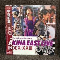 中古 中森明菜 The 8th Anniversary Akina East Live Index-XXIII LD レーザーディスク 日本盤 USED