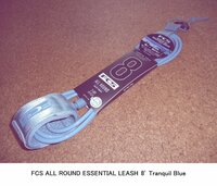 送料無料（一部除く）▲FCS ALL ROUND Leash 8ft Tranquil Blue (新品)リーシュコード