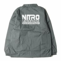 新品 NITRAID/NITROW ナイトレイド ジャケット サイズ:M NITRICH ロゴプリント コーチジャケット グラファイト アウター ブルゾン