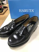 HARUTA ハルタ 4514 ブラック　25.5センチ　新品　ローファー 学生靴　通学靴　コインローファー