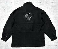 90s～00s ALFREDO VERSACE 両面デザイン ウールジャケット　　90年代 00年代 アルフレッド ヴェルサーチ メデューサ A.VERSACE 刺繍 柳9122