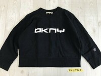 DKNY ダナキャラン レディース ショート丈 ワイド プルオーバーカットソー 韓国製 S 黒