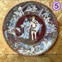【 ロイヤルウースター ギリシャ神話 ⑤】◆ オルフェウス ◆ タイル 絵皿 英国ヴィンテージ プレート 皿 飾り皿 金彩 モザイク イギリス