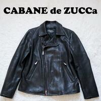 カバンドズッカ/CABANE de ZUCCa ダブルライダースジャケット レザージャケット