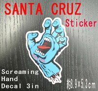SANTA CRUZ/サンタクルズ サンタクルーズ SCREAMING HAND DECAL 3 STICKER/ステッカー シール スケボー