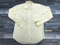 COMME CA DU MODE コムサデモード メンズ 胸ポケット付き 薄手 カラー長袖シャツ L 黄色