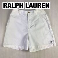 RALPH LAUREN ラルフローレン キュロット ショートパンツ 4 ホワイト 刺繍ポニー