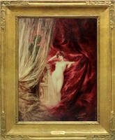 真作保証 カーラー１２号裸婦 Christie's取扱作19世紀オーストリア画家リアリズム最高傑作８００万販売ArtNet掲載 皇后エリザベートの時代