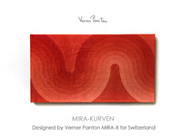 貴重 デッドストック Verner Panton 発色が綺麗なレッドグラデーション MIRA-KURVEN パントン MIRA-X製オリジナル 特大サイズで迫力満点