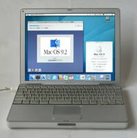 PowerBook G4 AL 12inch アルミニウム　1.33GHz 768MB/56G/BT/AM/SD OS9.2.2クラシック環境