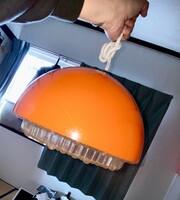 昭和レトロ 照明 1970年代 ビンテージ 未点検 ジャンク プラスチックボディ アンティーク オレンジ ジャンク