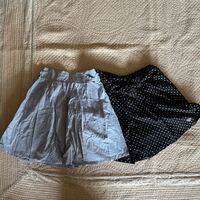 ナルミヤ ポンポネット ギャザースカート&キュロット 2枚セット Ｌ 150.160 ドット 水色