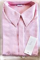 ■ GIANNI VERSACE ジャンニ・ヴェルサーチ シャツファクトリー製 ピンク メデューサ総織柄 高級ドレスシャツ 46 未使用