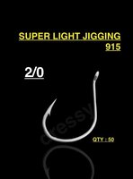 SUPER LIGHT JIGGING 915（管付） 2/0 50PCS　アシストフック　メタルジグ