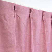 【1円～】カーテン 遮光裏地付き 遮光2級 ピンク 幅100cm×丈190cm2枚