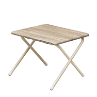 折りたたみテーブル 48cm×40cm コンパクト ミニデスク サイドテーブル 木製 UYS-03 アンティークアイボリー(AIV)