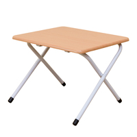 折りたたみテーブル 48cm×40cm コンパクト ミニデスク サイドテーブル 木製 UYS-03 ベージュ(BE)