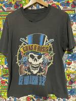 1990年代 ヴィンテージ ガンズ・アンド・ローゼズ Guns N' Roses GN'R バンドTシャツ／墨黒／バンT／ロックT／ツアーT／vintage