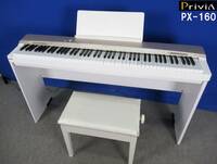CASIO カシオ 88鍵デジタルピアノ プリビア PX-160 シャンパンゴールド調 イス・ペダル付き 最大同時発音数128 18内蔵音色 電子ピアノ