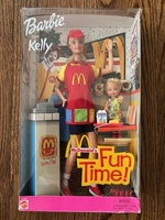 【一点限り！送料無料！】マテル バービーとケリーの人形セット マクドナルド ファンタイム Mattel Barbie and Kelly McDonald’s Fun Time