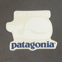 パタゴニア「LIVE SIMPLY 鯨」廃盤 ステッカー シール ／ 新品 未使用品 ／ patagonia Sticker【 正規品 】 