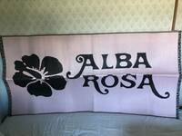 未使用 アルバローザ ALBA ROSA ビーチマット ゴザ ピンクxブラック 日本製
