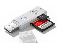 新品　SDカードリーダー　SD/SDHC/MicroSD/MiniSDの書き込み、読み込み可能　USB2.0　ホワイト
