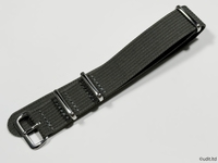 ラグ幅：20mm リブ編み 高品質 NATOストラップ カラー：ダークグレー 腕時計ベルト ナイロン バンド ファブリック rib