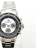 【本日特価】RELAX リラックス 王冠ロゴ D6-S ヴィンテージカスタム腕時計 世界で最も人気のポール・ニューマン腕時計 白文字盤 世田谷