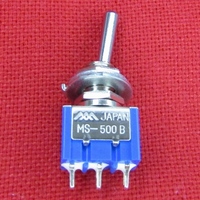 SW12 ミヤマ電器 波動スイッチ【MS-500B-B】SPDT(3P) 6A.125V.AC ON-(ON) 新品