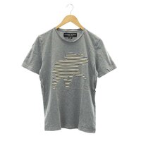 ハンティングワールド HUNTING WORLD Tシャツ プルオーバー ボーダー ロゴ S グレー /SY ■OS メンズ