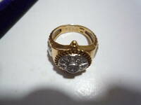 大人の指輪　ロレックスタイプ　K18、PT900　コンビ　天然ダイヤモンド（高級品）