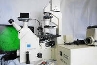 Zeiss Axiovert 135 Fluorescence Phase contrast microscope with SONY digital camera. 蛍光・位相差 倒立顕微鏡　対物3本　完動品