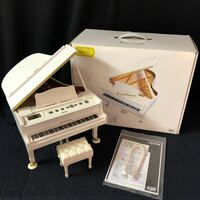 【通電確認済】Grand Pianist グランドピアニスト SEGATOYS セガトイズ ホワイト 白 自動演奏 楽器玩具 ミニチュアピアノ 箱付き D01