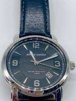 N35526【稼働品】Pierre cardin E543M ピエールカルダン クォーツ デイト 腕時計 メンズ 時計 ブラック文字盤 ブランド時計