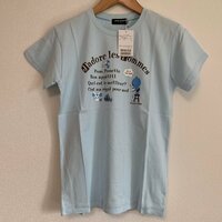 未使用品 pom ponette junior ポンポネット ジュニア Tシャツ L 160 水色 女の子 夏 タグ付き 美品